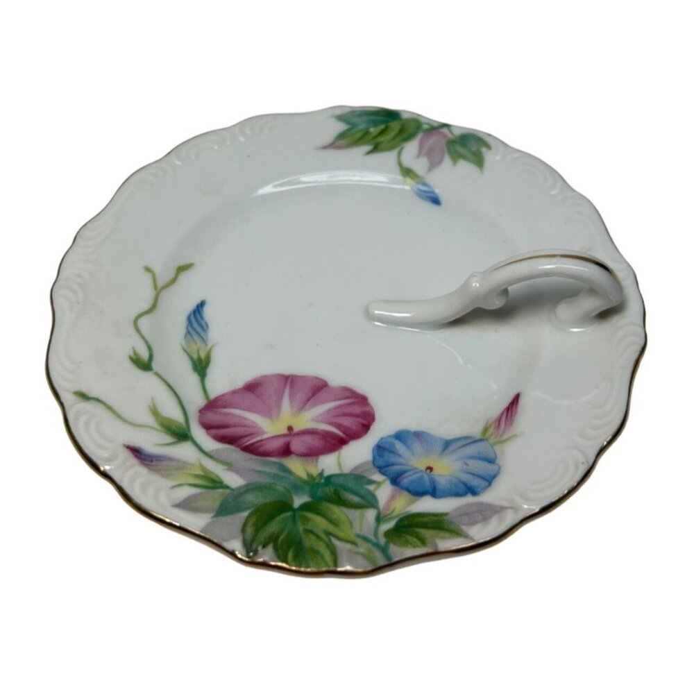 Lemon Dish Vintage China made in Japan Floral Petunia
